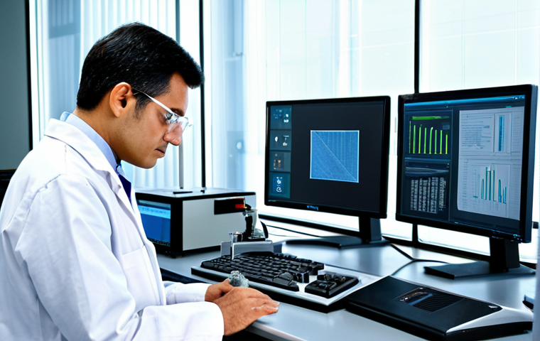 Material Testing in a Lab**

"A materials engineer in a clean, modern laboratory, fully clothed in appropriate lab attire, examining a metal sample after a tensile test. Background shows various testing machines and computer screens displaying data. The scene is well-lit and professional. Perfect anatomy, correct proportions, natural pose. Safe for work, appropriate content, fully clothed, professional."

**