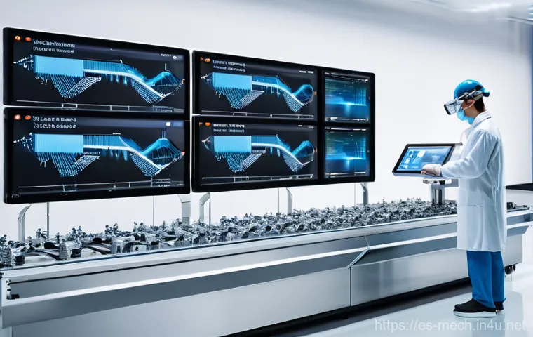 기계공학 서보시스템 - **Prompt 1: The Precision Dance of Factory Robotics**
    "A high-angle, wide shot of a futuristic, ...