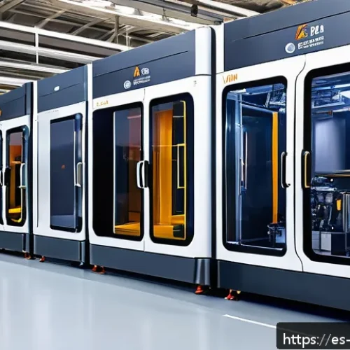 Home 31 기계공학 적층가공기술 - A high-tech industrial 3D printing workshop scene showcasing advanced additive manufacturing machine...