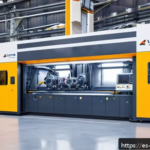 Home 30 기계공학 최고효율기계시스템 - A highly detailed industrial mechanical workshop scene featuring modular machinery components made f...
